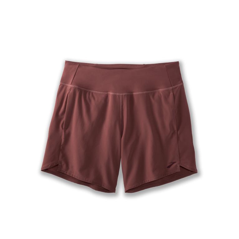 Brooks Chaser 7" Womens Running Shorts - Burgundy/Terracotta - Indonesia (VOLA-01397)